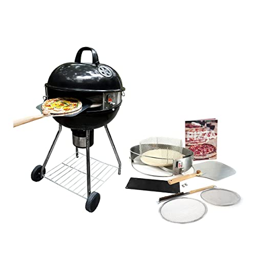 PC7001 Conversion PizzaQue Kit, Silver, Grill Pizza Kettle Outdoor Deluxe Oven 18''/22.5''