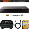 Keyboard Laser with and Wireless 6ft Cable Accessories Wi-Fi for Blu-ray Includes, + Touchpad, Player Sony Disc Bundle 2.4GHz Backlit BDP-S3700 Players Streaming Cleaner HDMI DVD/CD Lens with