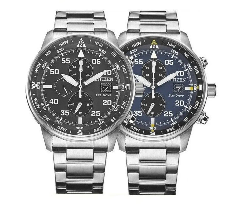 Watch Black Men's Dial Classic NEW Business Chronograph Eco-Drive Aviator