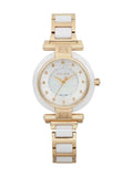 Lauren Tone Escada E2135014 Gold Ceramic Ladies Pre-owned Watch (Good)
