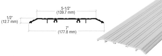 Saddle Length Aluminum 7" - TH017A72 x 73" Threshold 1/2" in CRL
