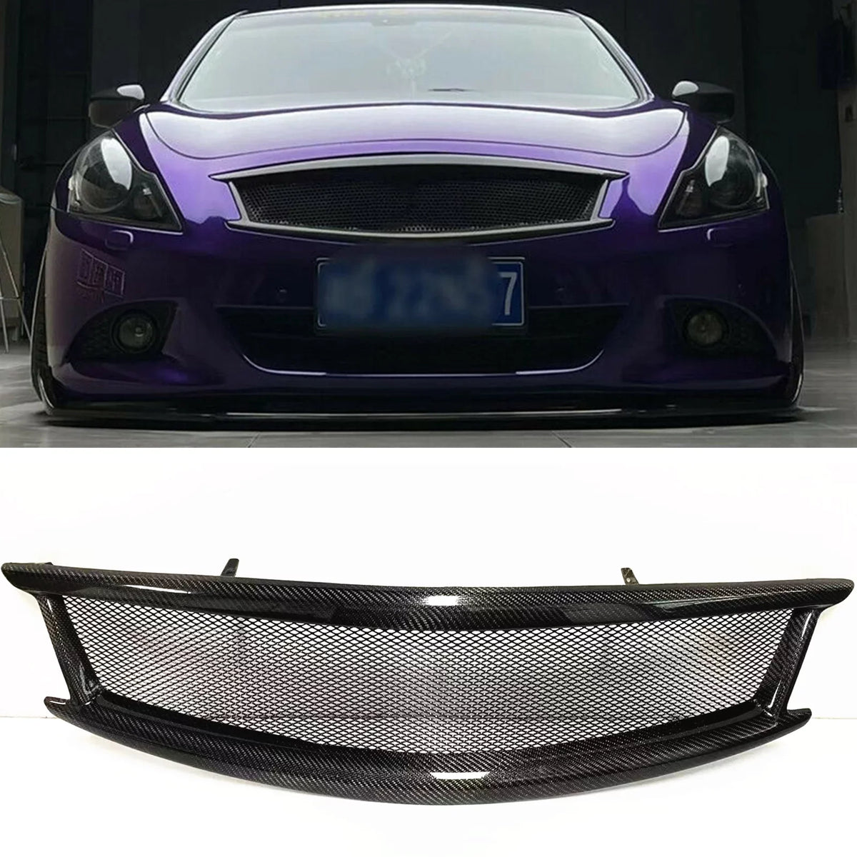 Front Carbon Bumper G for Fiber Infiniti Skyline Sedan Grille Car Nissan G37 Grill 2010-2014