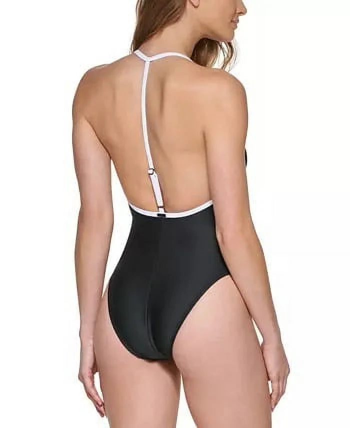 BLACK DKNY One-Piece X-Large Swimsuit, US T-Back