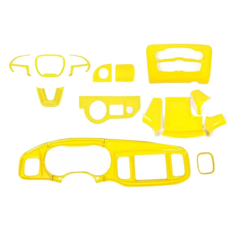 Cover Teledu Center Set Dash 17x Panel Trim Kit Console Yellow
