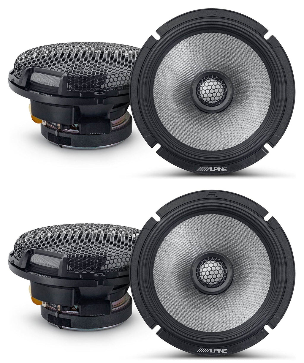 (4) Alpine R2-S65 High-Resolution 6.5" Speakers Audio Certified Car 2-Way