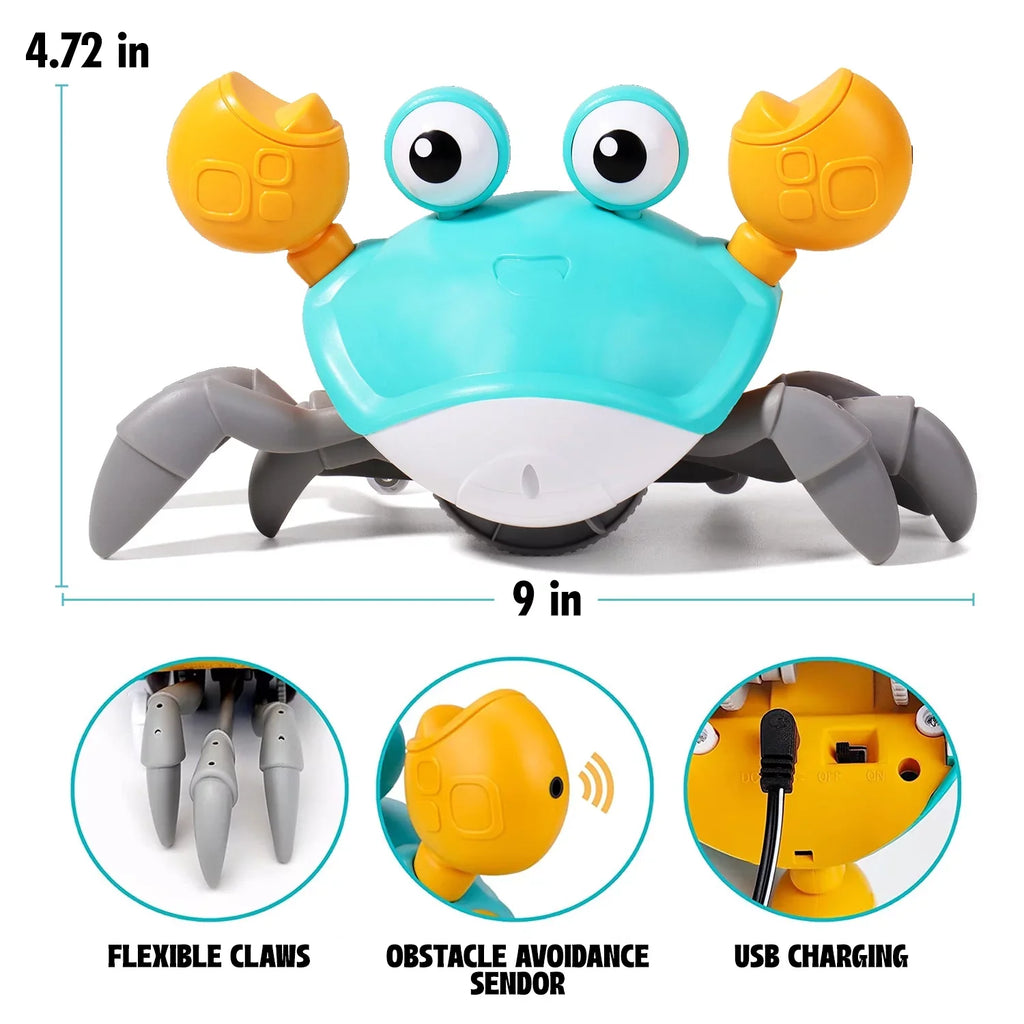 Months Birthday For Crawling Learning Kids & Gifts Time Walking Crab: Infant Music Malai 36 Vivid Development Crawl, And Toddlers Toy And Tummy Gift Cool Interactive Baby For Toys