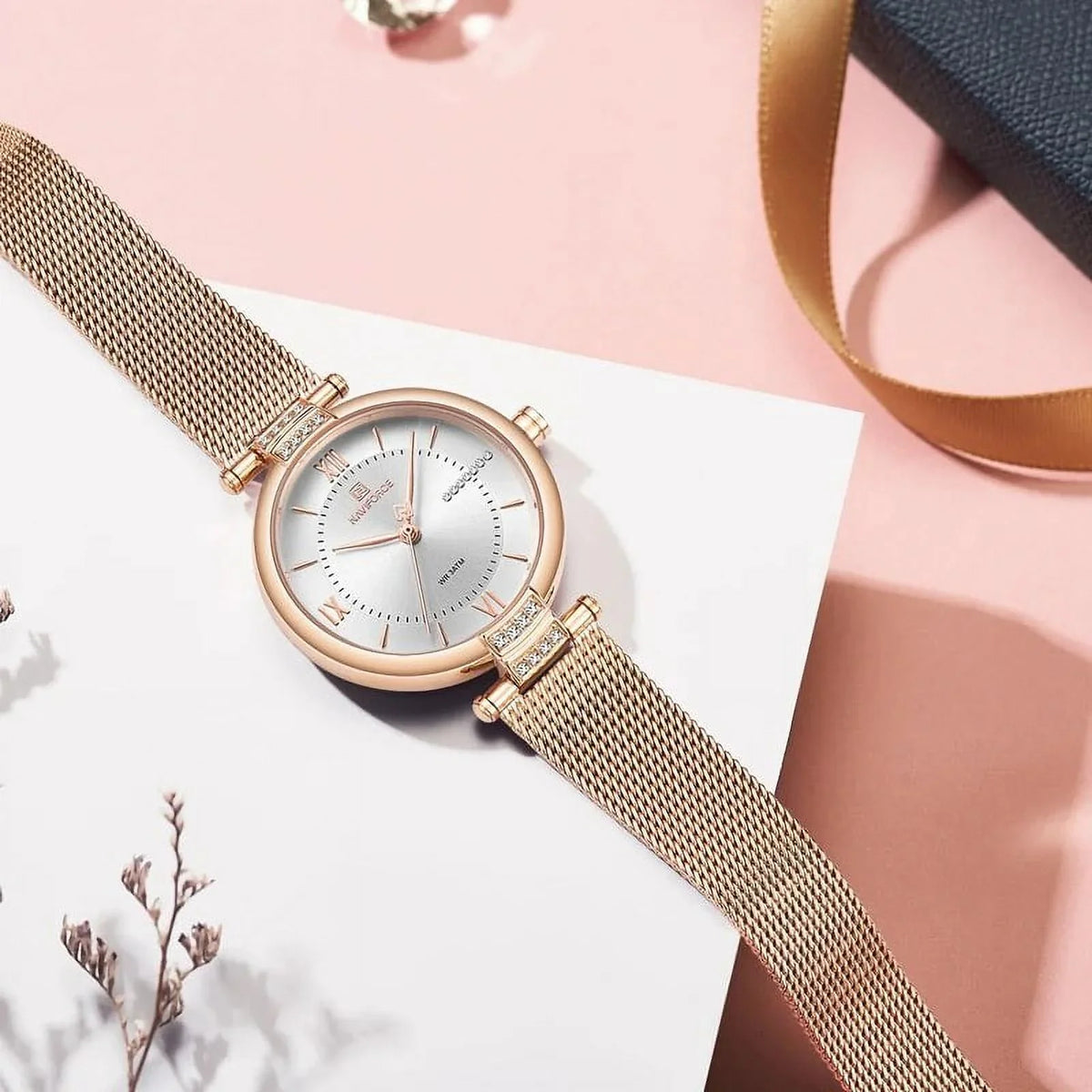 Fashion Stainless Quartz Ladies Steel Watches Women Wristwatches Relogio Luxury Female Watch Diamond Mesh Strap SW Girl