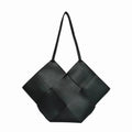 Leather Woven with Pouch, Shoulder Faux Large Black & Jane Bag Women's Berry
