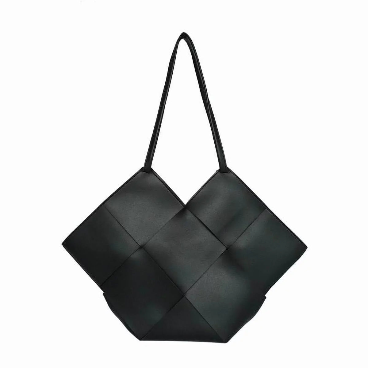Leather Woven with Pouch, Shoulder Faux Large Black & Jane Bag Women's Berry