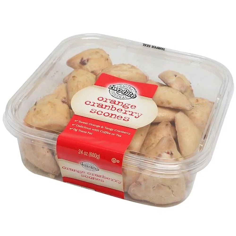 Scones, 6 Bite per Ounce -- Cranberry 24 Orange case Two