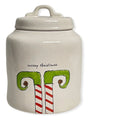 Letters CHRISTMAS Black LL MERRY White With Ceramic ELF Dunn Canister Rae