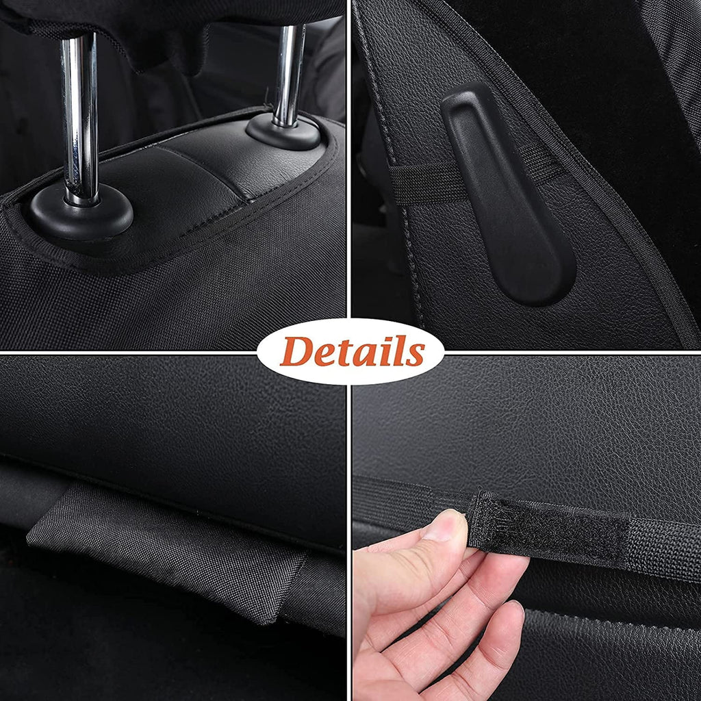 Seat Protectors, Waterproof for Sedans, Covers and Fit Most Black for SUVs, 2PCS Trucks Coverado Seat Vans, Covers Universal Cars, Oxford Front Seat Auto