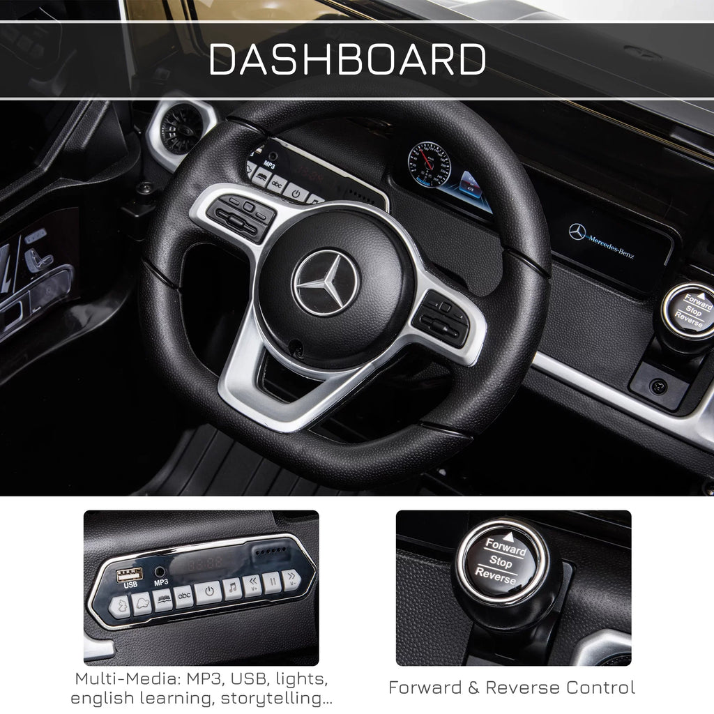 12 Control, Mercedes Powered Bright G500 Headlights, Suspension V Working Aosom with Benz & Ride-On Remote