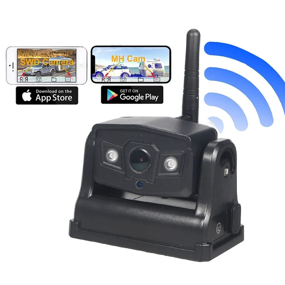 Battery 9600mAh View JahyShow Magnetic Front/Rear Wireless, High-Capacity Backup Camera, WiFi