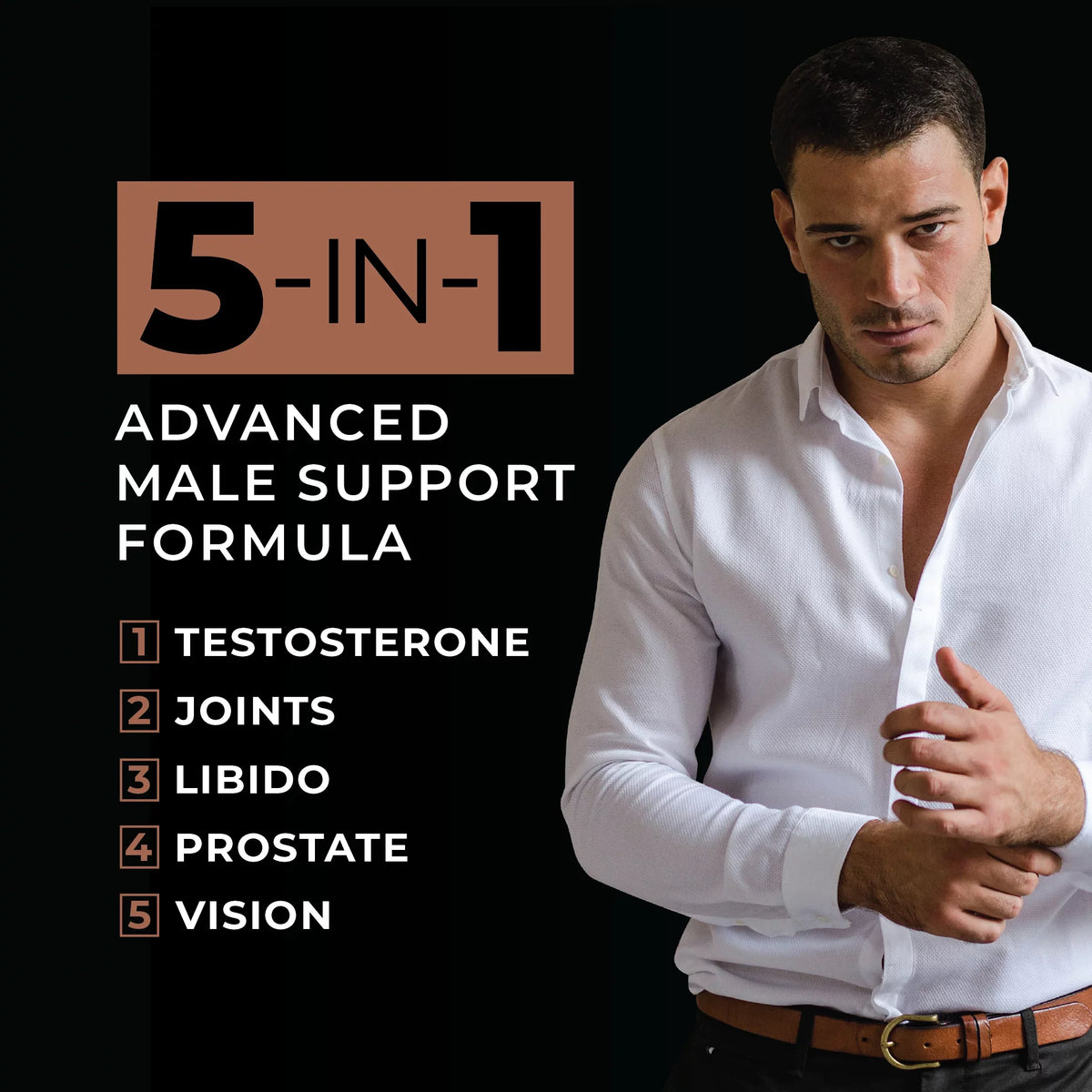 Vision Support, Men's Booster Boost, and Metis Prostate, Joint 5-in-1 and Testosterone Health JXT5 (90 Improve Nutrition Libido, Supplement Energy Health to - Capsules) and Joint - Test
