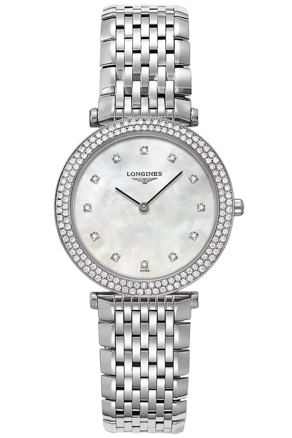 Steel Diamond Watch & Classique Womens L4.515.0.87.6 Longines Grande Stainless La