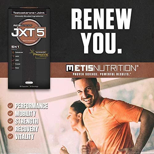 Vision Support, Men's Booster Boost, and Metis Prostate, Joint 5-in-1 and Testosterone Health JXT5 (90 Improve Nutrition Libido, Supplement Energy Health to - Capsules) and Joint - Test