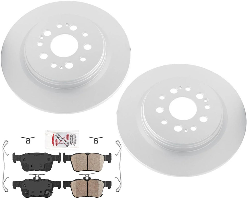 Brake Acura Rear Disc GEO For 2.0L RDX Coated Rotors Pads Disc Brake 2019-2022