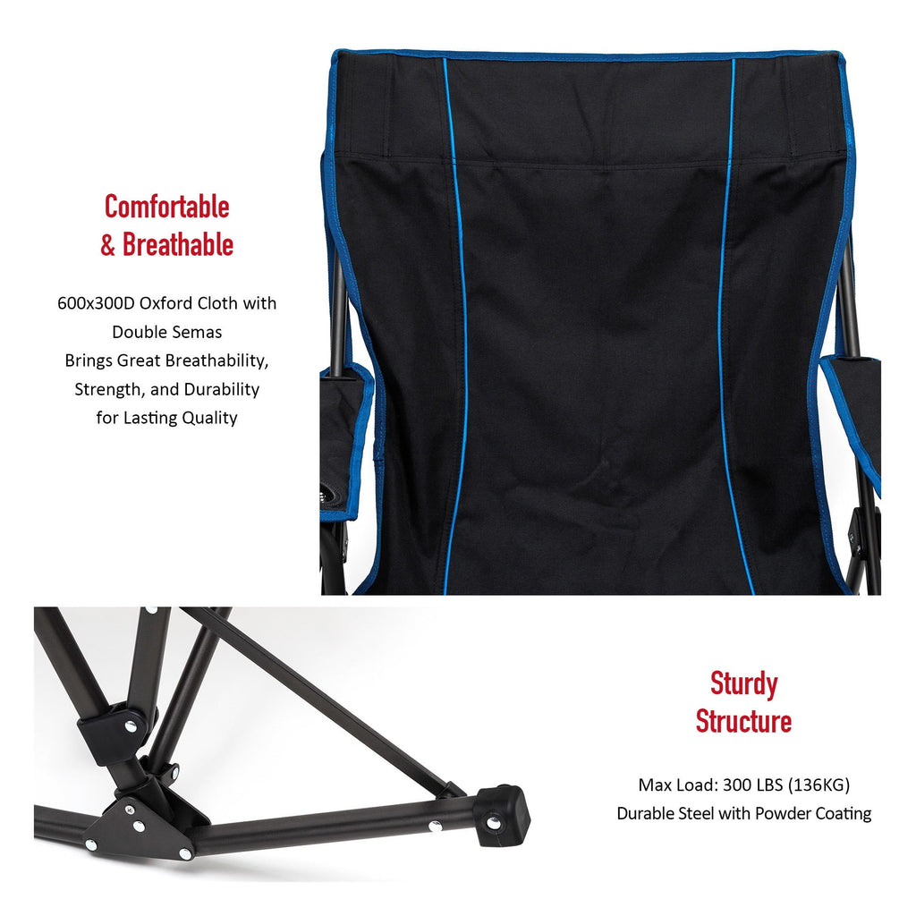 on comfort Side Pockets Enjoy - adventures! and - - 1 your outdoor Chair with durability Camping Oversized 17.2
