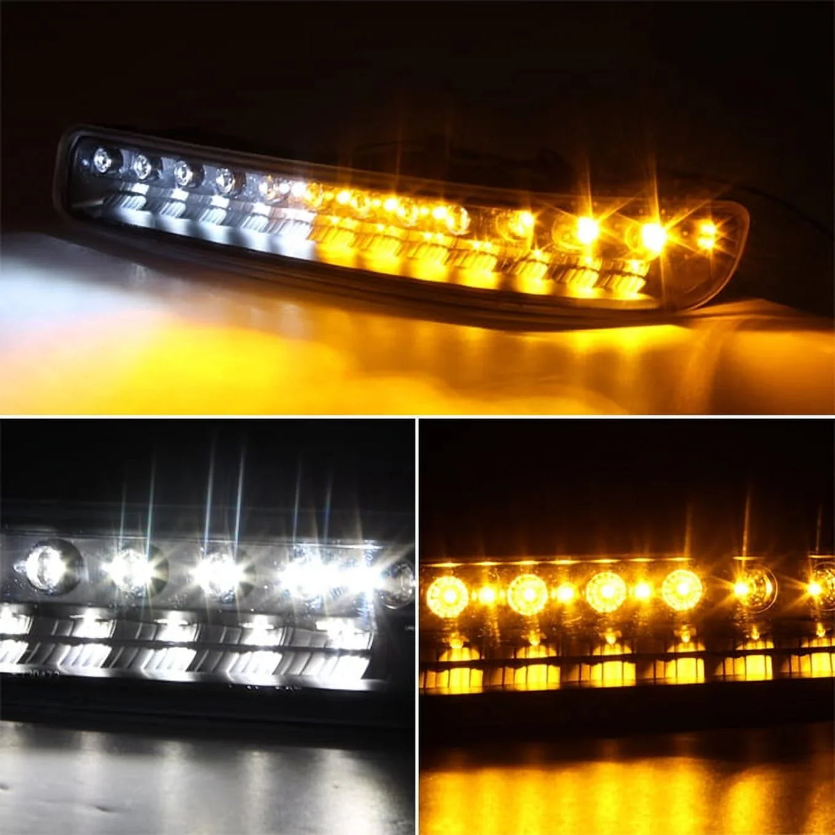 Signal Replacement + Halo Projector Lights - AKKON GMC Headlights Yukon LED Sierra Bumper For Lamps Combo