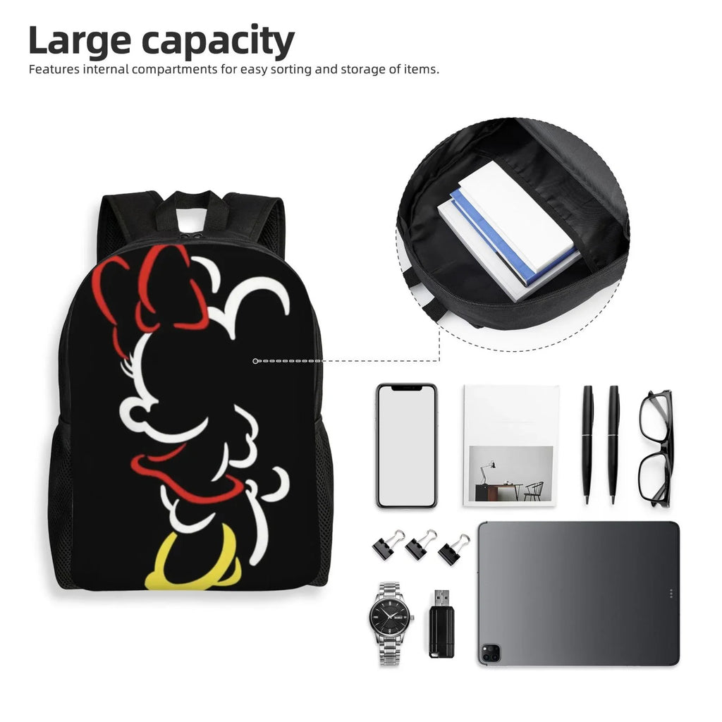 Cartoon Backpack 3D Casual Bags Anime Daypacks Backpacks Minnie Printed Multipurpose Travel