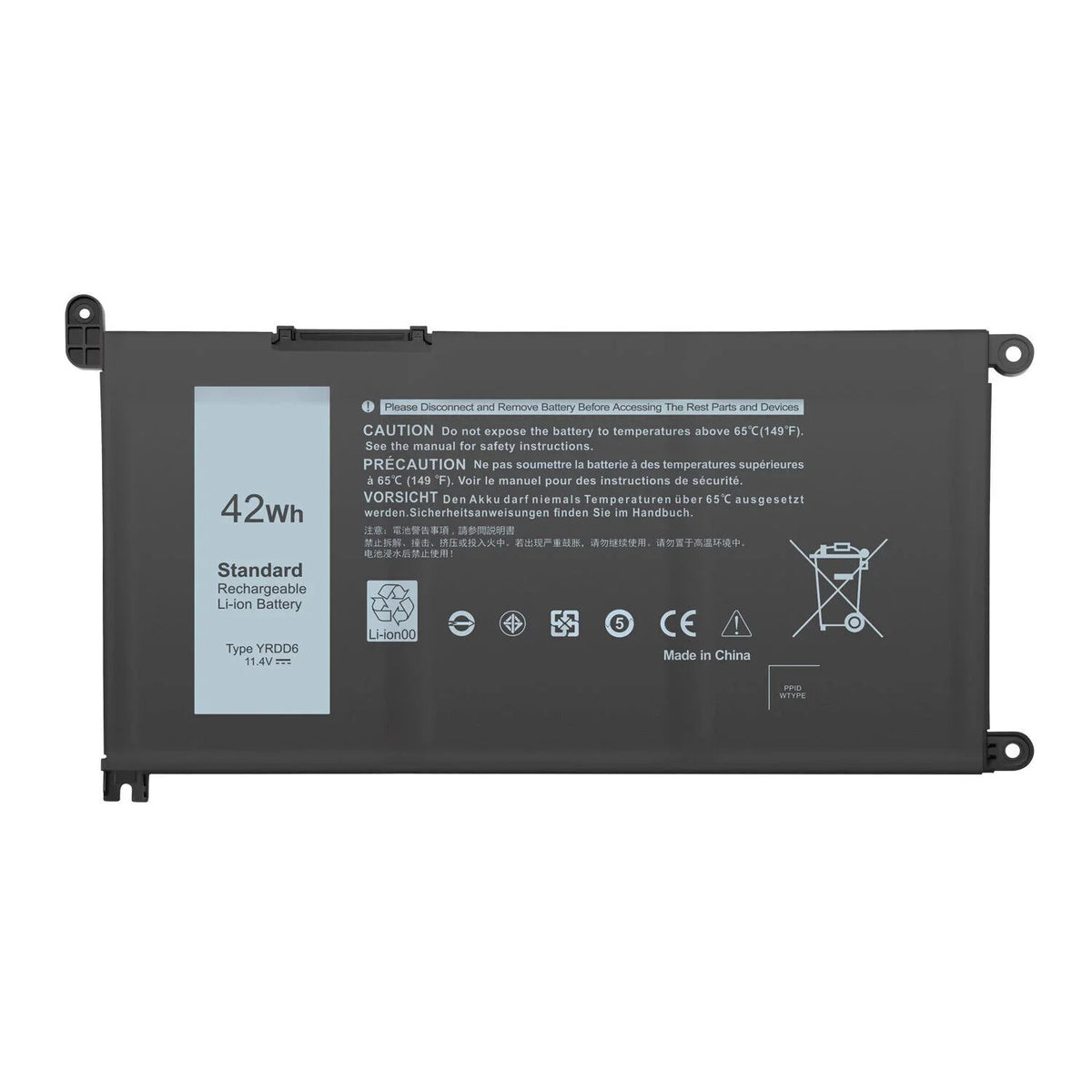 YRDD6 3310 7586 42Wh 5491 2-in-1 Dell Inspiron 5593 Battery 5591 For 5485 5482