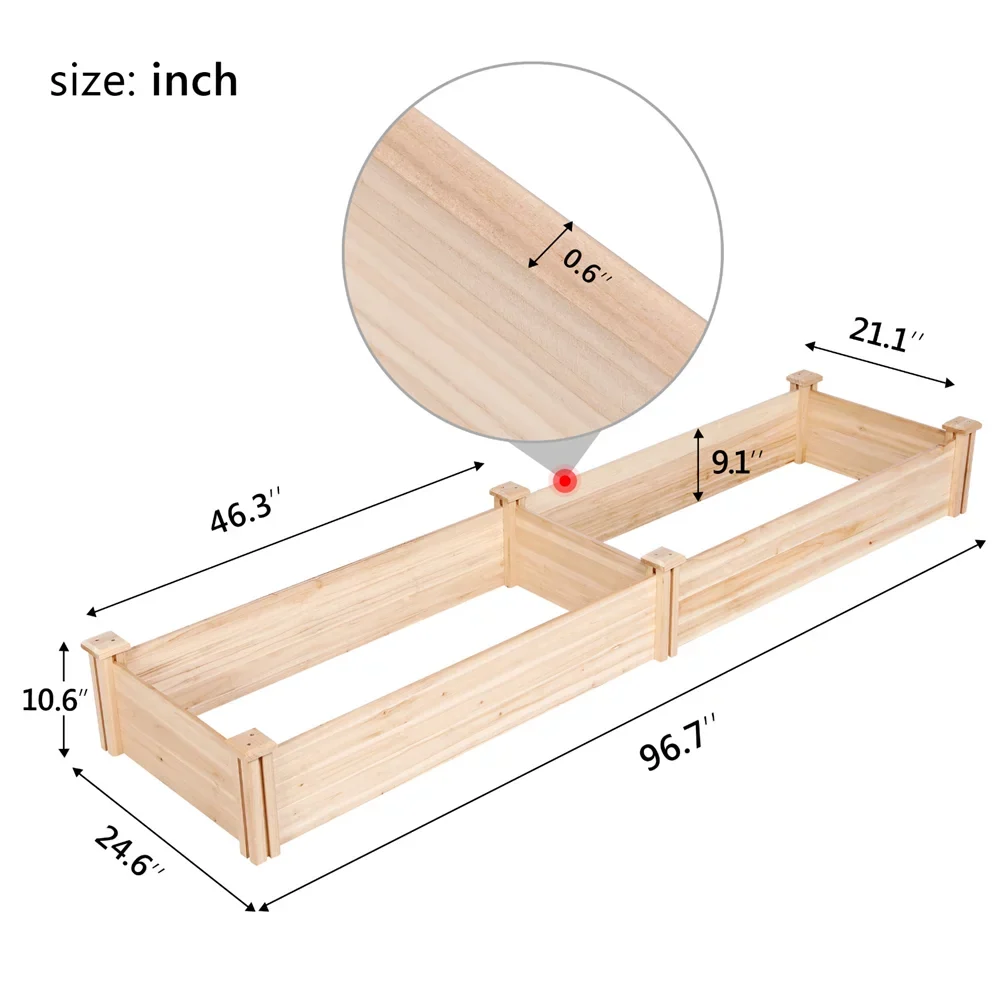 Yard Bed for Raised Greenhouse Planter Box Patio Alden Wooden Design Garden