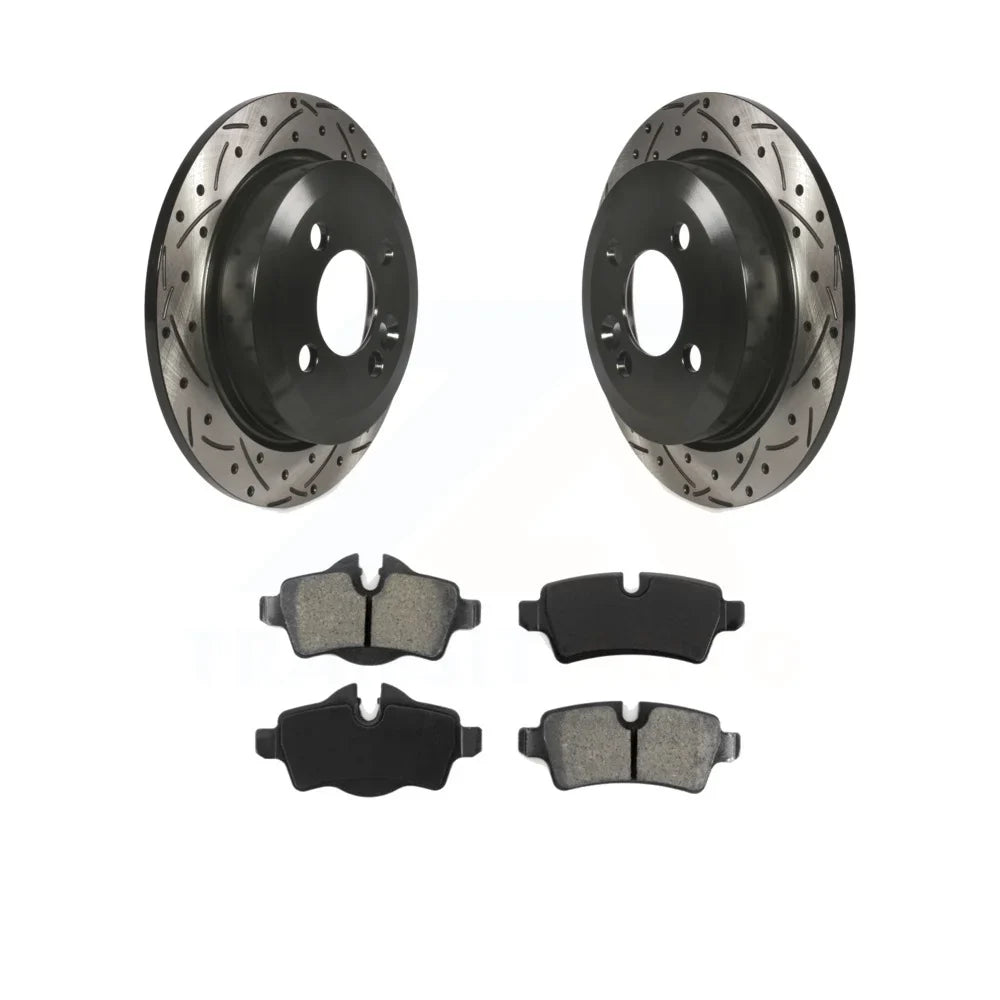 Cooper Semi-Metallic And Slotted Disc KDS-100459 Pads Transit Mini For Drilled Rotors - Rear Coated Brake Auto Kit