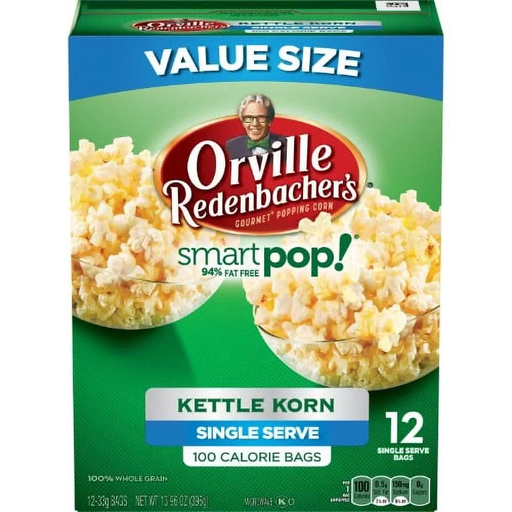 (Pack 6) of 12 Corn SmartPop! Microwave Mini Redenbacher's Ct Bags, Popcorn, Oz, 1.16 Kettle Orville