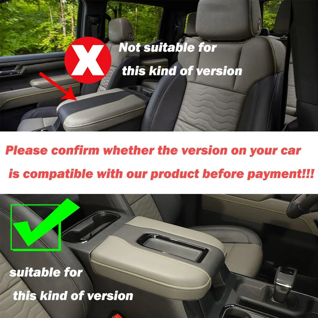 2022 Trim Box SIERRA 2020 Fit Silverado 2021 Chevy Cover Wood Black Storage Tahoe Grain Armrest Center For 2019 Suburban