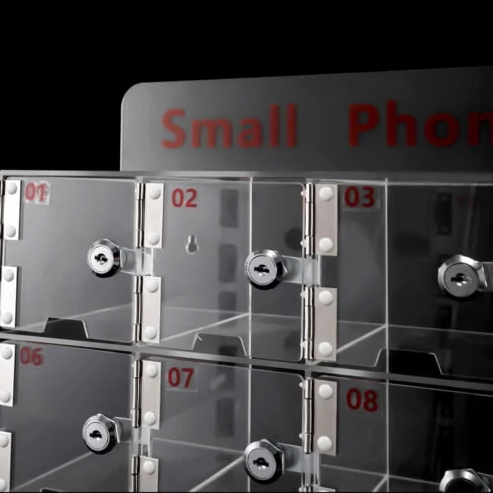 Keys Storage w/ Acrylic Slots Cellphone Phone 20 Box Locker Thickened Clear Cell