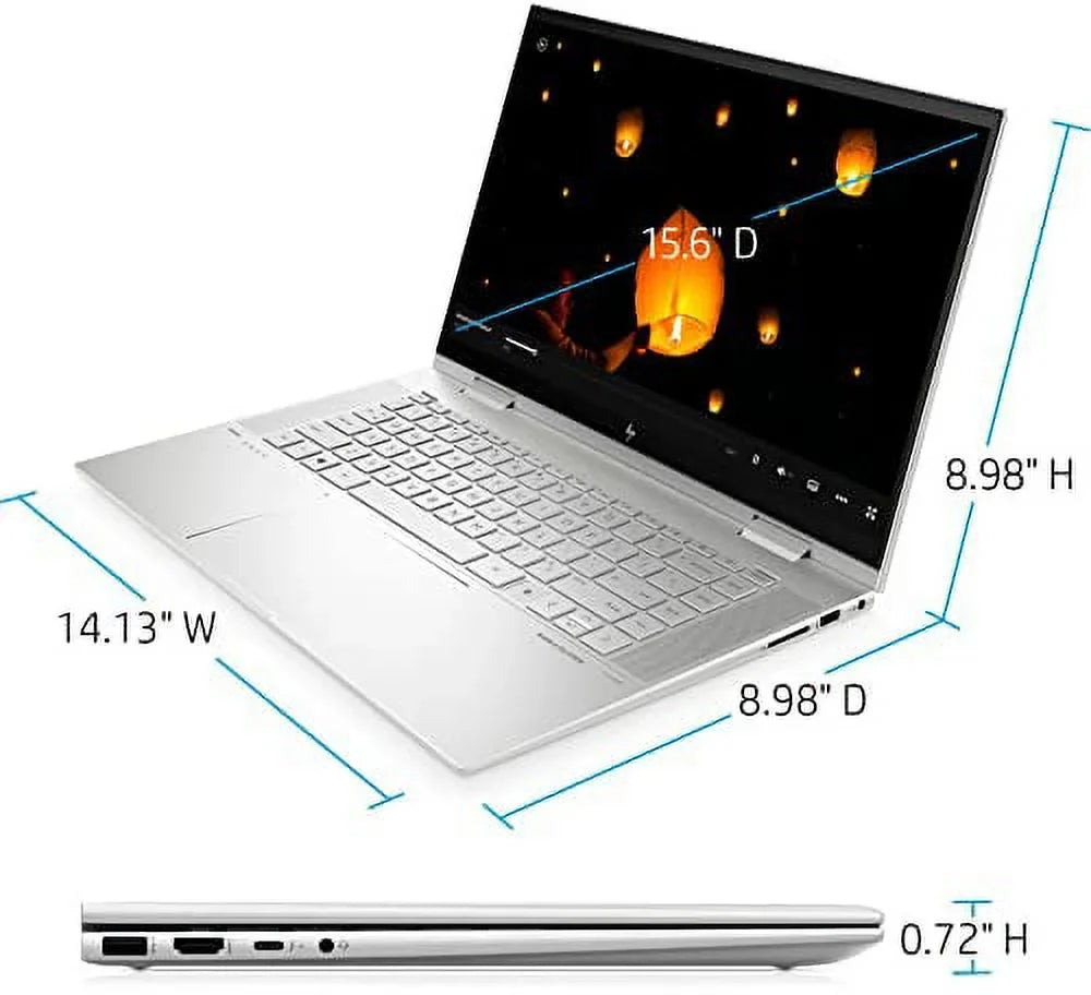 Home Win Backlit 1TB 2-in-1 Iris KB 4 Envy Pen Reader X360 IPS FP w/ FHD Core 15.6" Stylus Intel WiFi Touchscreen DDR4 11th Xe Thunderbolt Laptop i7-1195G7 11 2022 24GB Graphics RATZK SSD 6 32GB HP
