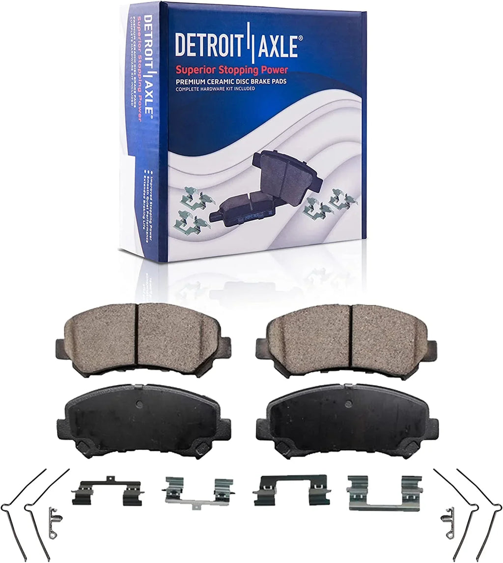 '- Brake and Replacement 2011 Brake Brakes Disc Pads for 2012 2008 Detroit 2010 Rotors 08-13 2013 Lugs Rear 2009 Front Ceramic Nissan Rogue 5 Kit Axle