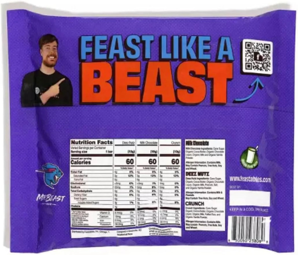 Mr. Of Bars 50 Mini Beast Chocolate Feastables Bag