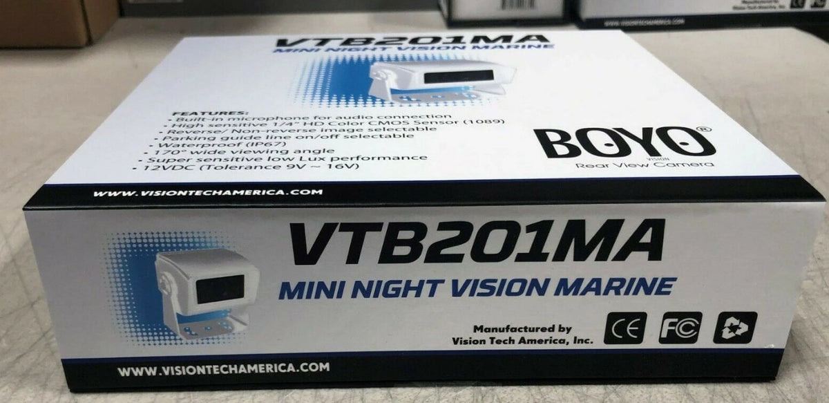 & Marine Universal Night & Microphone Boyo Camera Mount Backup Vision with Vision HD Tech