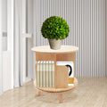 Table Standing YIYIBYUS Floor Rotating Rack Wooden Night Stand Bookshelf Organizer Bookcase Storage Bedside