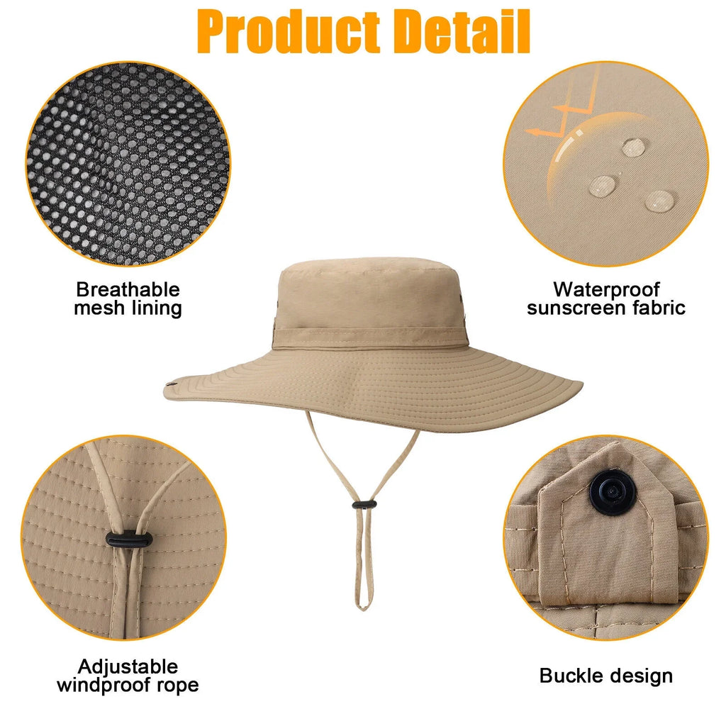 Sun Women Wide Men Hiking Protection for Brim UV Garden Bucket Cap Hat Fishing