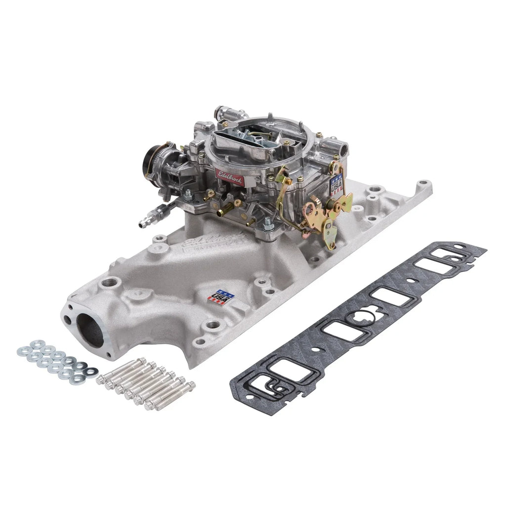 Carb And 2031 Kit Edelbrock Manifold Single-Quad