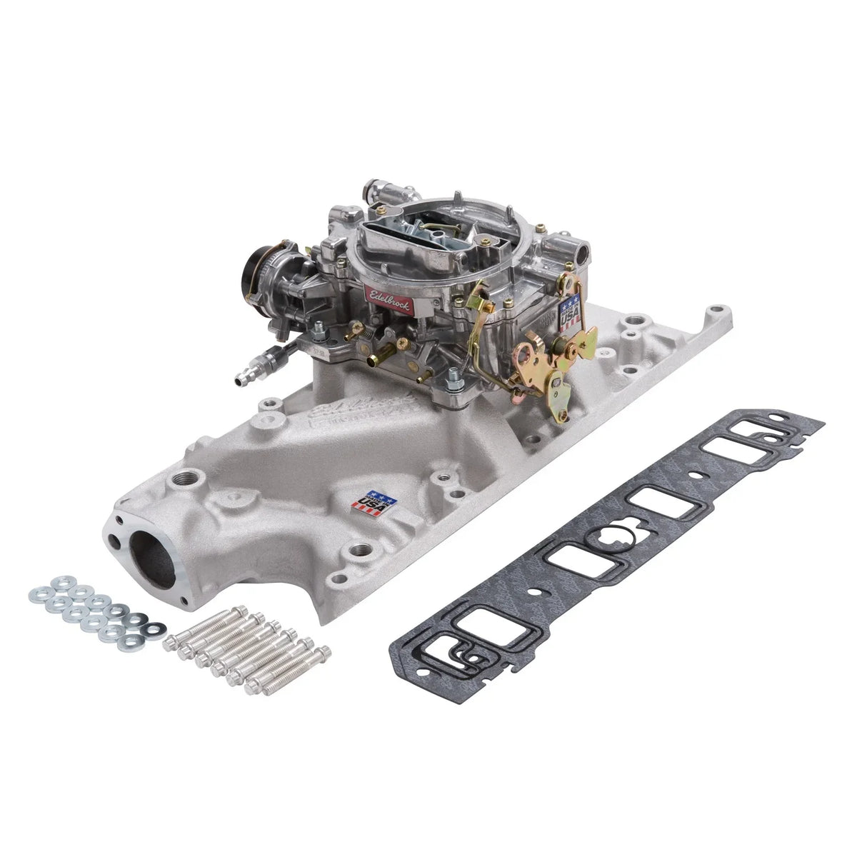 Carb And 2031 Kit Edelbrock Manifold Single-Quad