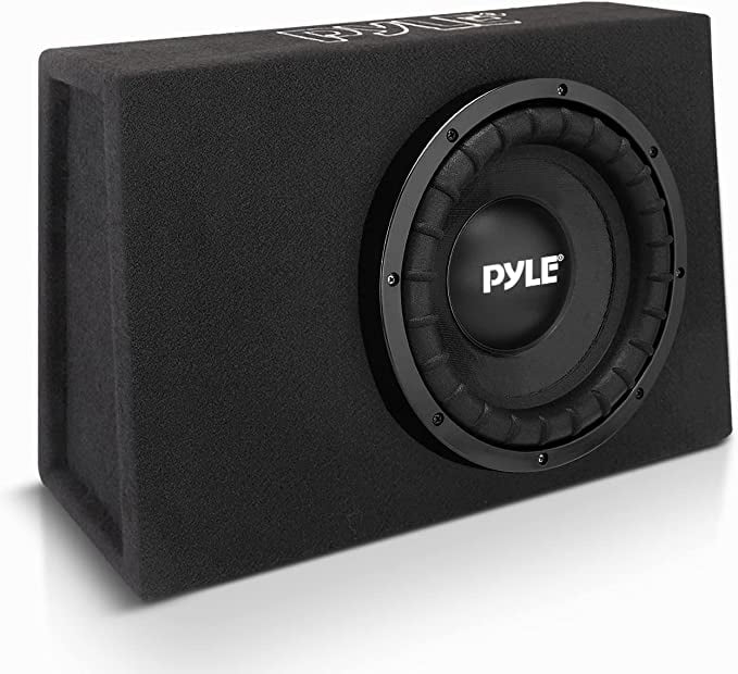 a Non-Pressed 10-inch System Woofers with Subwoofer Box High Pyle Paper 500 Powered Slim Cone Watts