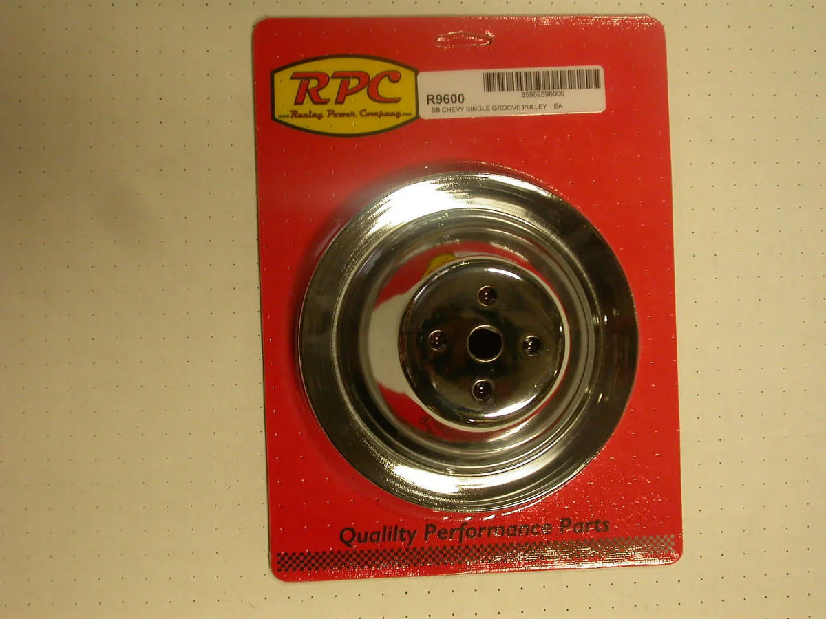 Pulley Dia Chrome Water Power R9600 Steel Racing 7.1 Sbc Pump Short Company