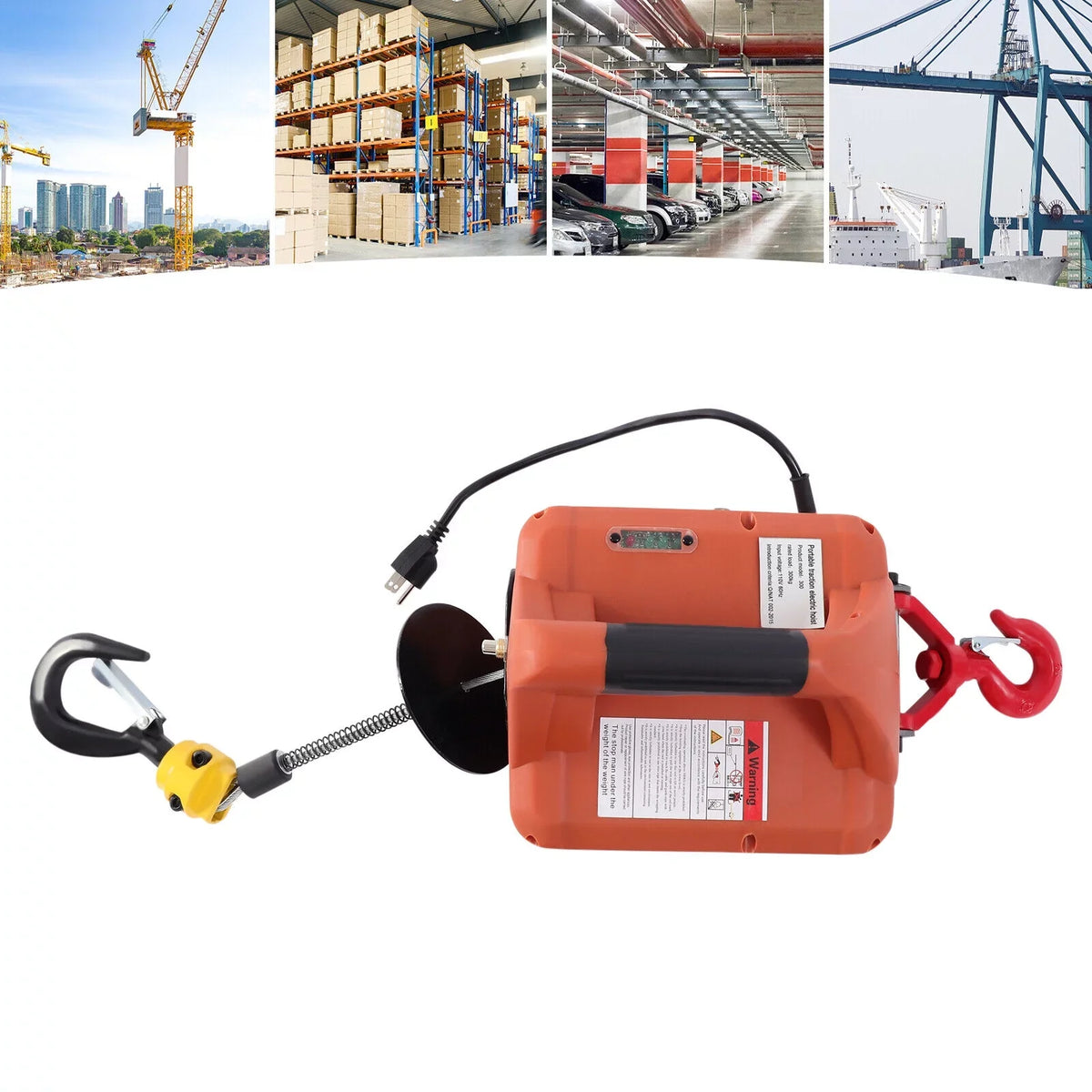Remote Electric 3in1 Wireless Lift Crane TFCFL Winch Portable 1100lbs Hoists