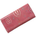 L3000951 Motif 2C Leather Cartier Pre-Owned Pink Bifold Wallet Happy (Fair) Birthday Long Ladies
