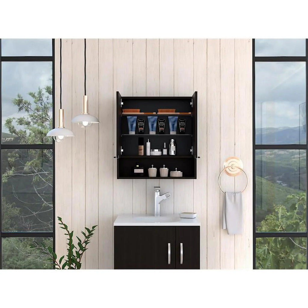 63" Medicine Home Set Linen Cabinet 2-Piece & with Door Square Cabinet One