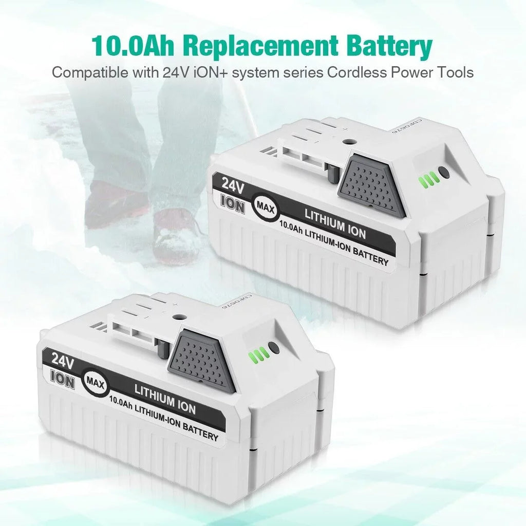 iON+ 24VBAT-LTX for for 24VBAT-LTE with and 24VBAT Joe iON+ 24V Snow System Compatible All Sun Snow Joe 24V-X2-SB18 Li-ion 10000mAh Blower Battery 2Packs Joe Cordless 24VBAT-LT 24V 24VBAT-LTW Battery