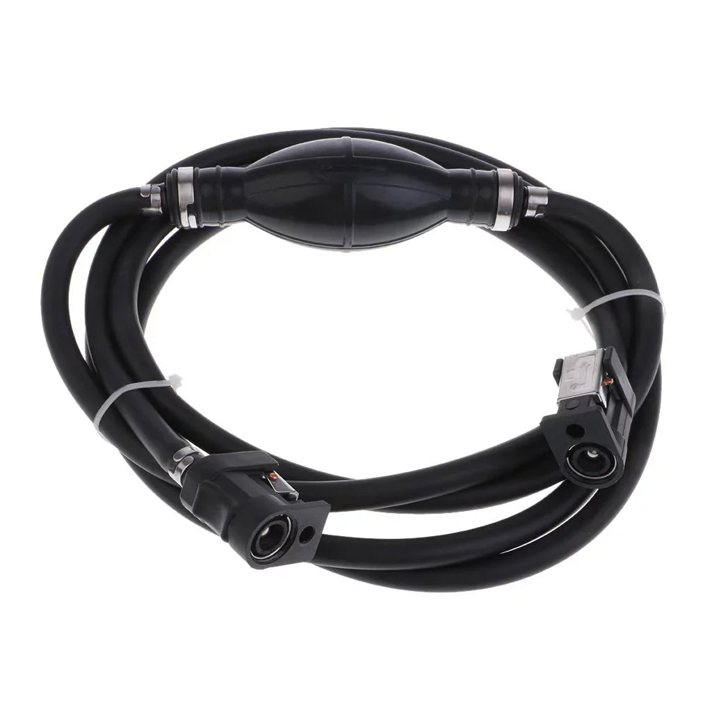 with Connector Outboard Black, Fuel Bulb Hose Motor Boat Primer Motors Line And - 6.5x11mm