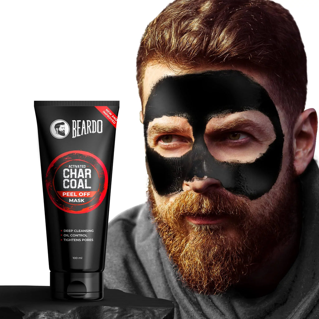 Dirt & Activated Peel Removal Fights Sensitive | for Suitable for | Men Mask | 100ml Tan Mask & Skin Blackhead Beardo Detox Pollution, Off Charcoal |
