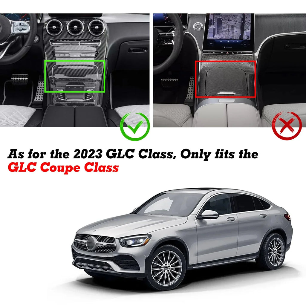Class Tech 300 Frame Center Class W205 C300 C400 Benz GLC GLC W253 Ashtray Mercedes Xotic Chrome, 2016-2023 Storage 2015-2021 C Console Trim, with Box C63 Compatible