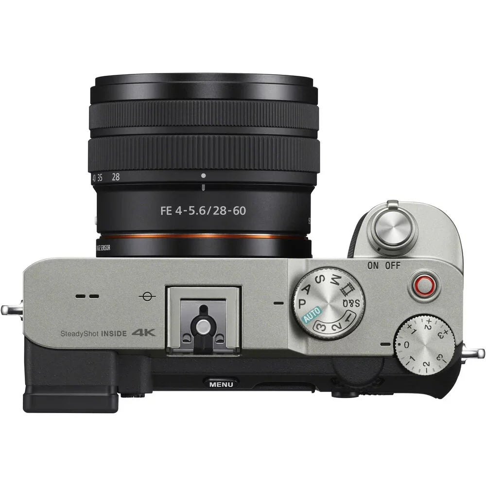 a7C Kit f/2.8 +Flash- G Lens+24mm Camera 28-60mm Sony (Silver) Lens Mirrorless with