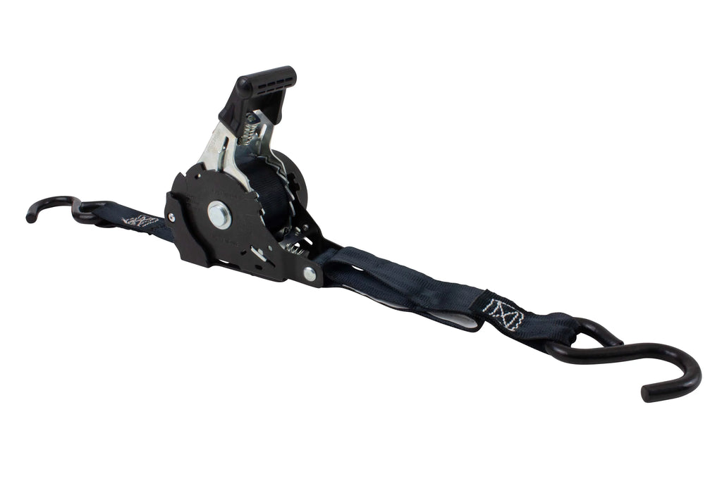 '- Trailer Bikes: Retract with Motorcycles, Auto | Secure Pack Tight Tie-Down Retractable 1" Hook Ratchet & Straps for Pickup Coated S Straps x Ratchet 20 12' NO-RATCHETING ATVs, Tiedowns